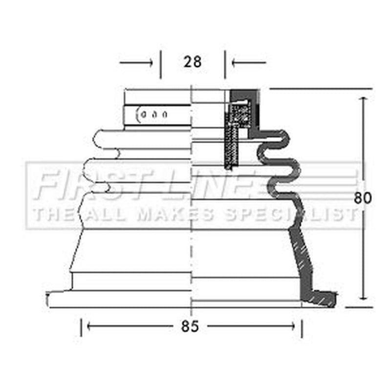 First Line Drive Shaft Bellow Kit Front Left FCB2650