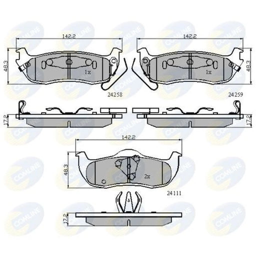 Comline 4 x Rear Brake Pad Set CBP31734
