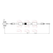 Apec Handbrake Cable Centre CAB1135