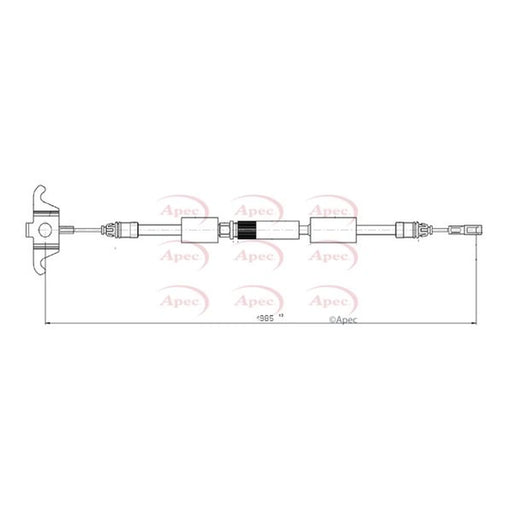 Apec Handbrake Cable Centre CAB1135