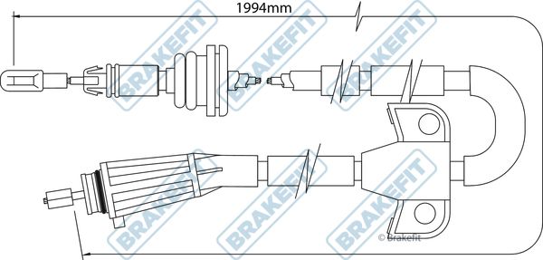 Apec Handbrake Cable Left Rear fits Volvo V70 2001-2007 2.4 2.5