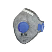Scan Fold Flat Disposable Odour Mask Valved FFP2 Protection (Pack 3)