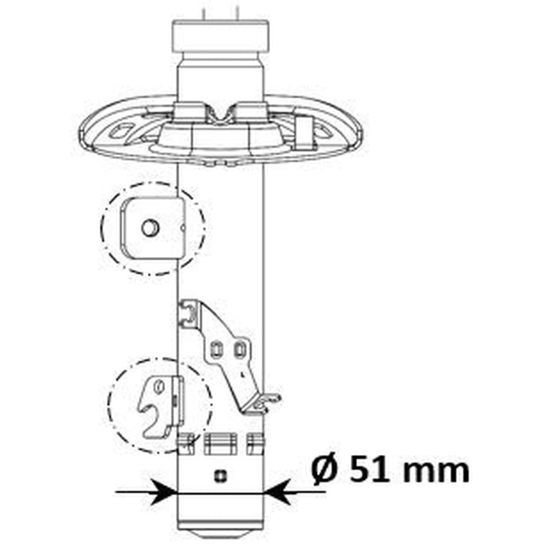KYB Shock Absorber Damper Strut Front Right 3348012