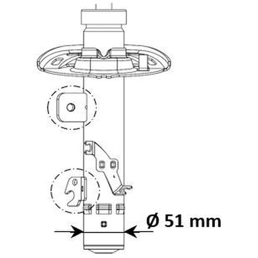 KYB Shock Absorber Damper Strut Front Left 3348013