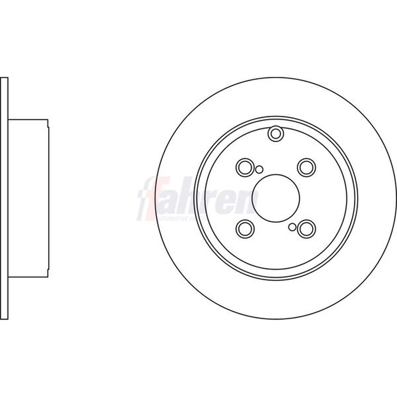 Fahren 2 x Solid Rear Brake Discs FBD6357