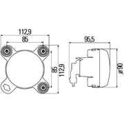 Hella Headlight Headlamp H1 Right 1K0 247 043-031