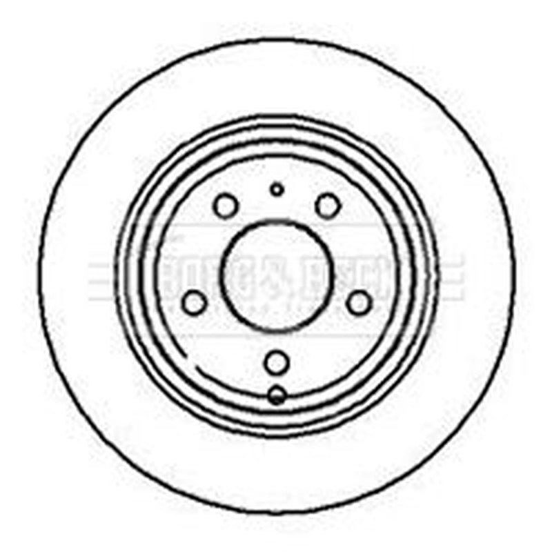 Borg & Beck 2 x Solid Rear Brake Discs BBD5062
