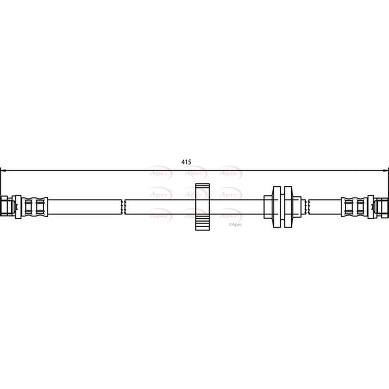 Apec Brake Hydraulic Hose Line Front HOS3468