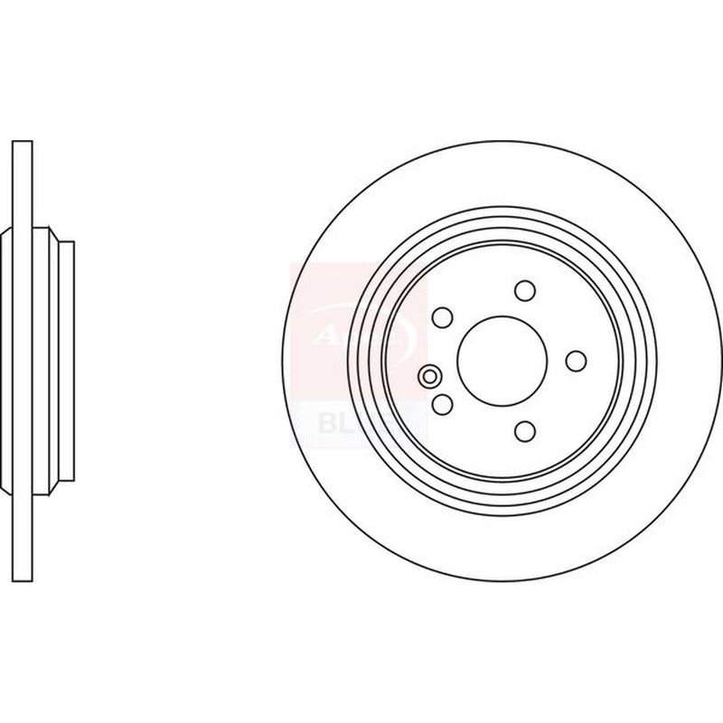 Apec 2 x Solid Rear Brake Discs SDK6318