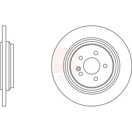 Apec 2 x Solid Rear Brake Discs SDK6318