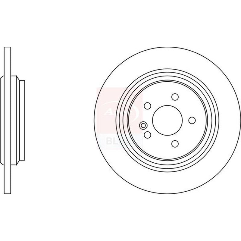 Apec 2 x Solid Rear Brake Discs SDK6318