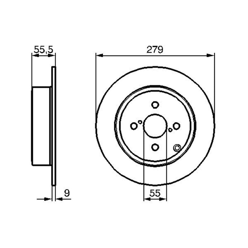 Bosch 2 x Solid Rear Brake Discs 0 986 479 149
