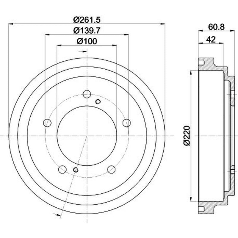 Mintex Brake Drum Assembly Rear MBD346