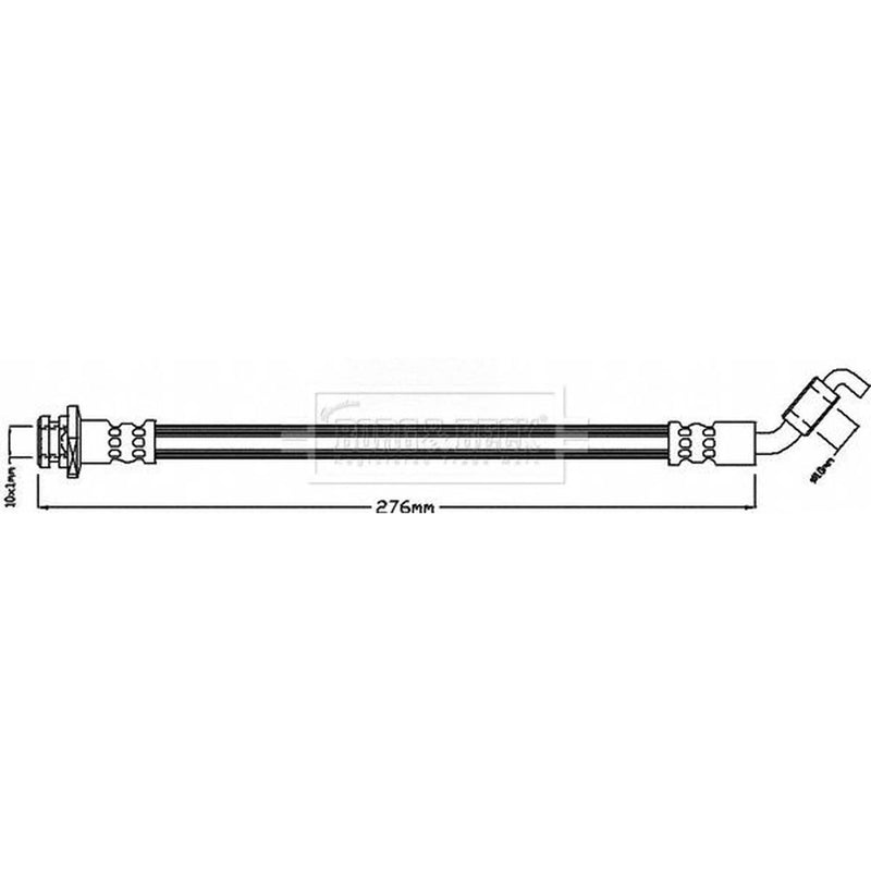 Borg & Beck Brake Hydraulic Hose Line Rear Right BBH8195