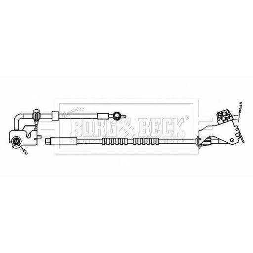 Borg & Beck Brake Hydraulic Hose Line Front Left BBH8849