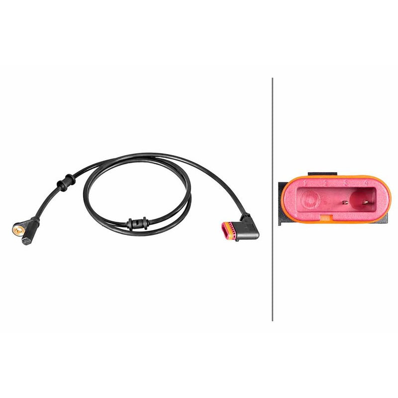 Hella ABS Wheel Speed Sensor Rear 6PU 358 216-641