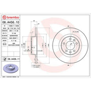 Brembo 2 x Solid Rear Brake Discs 08.A456.11