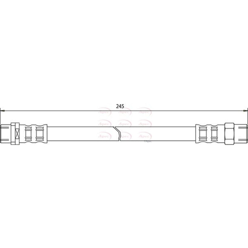 Apec Brake Hydraulic Hose Line Rear HOS3166