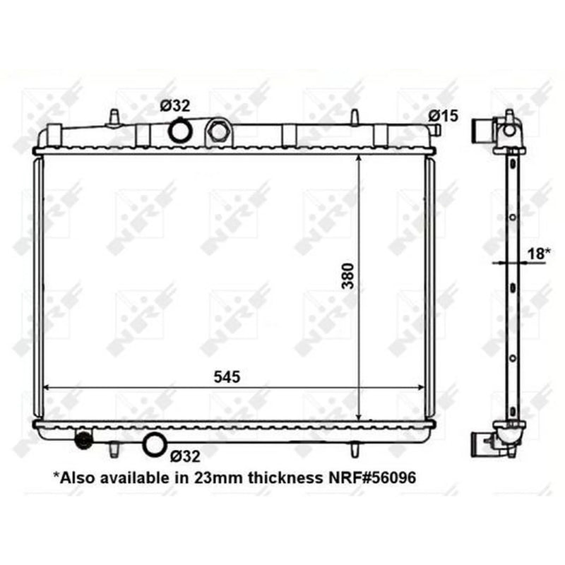 NRF Engine Radiator 56095