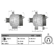 Denso Car Alternator 12V DAN671