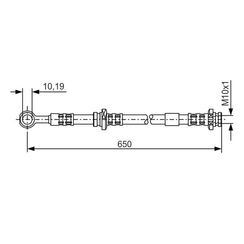 Bosch Brake Hydraulic Hose Line Rear Left 1 987 476 364