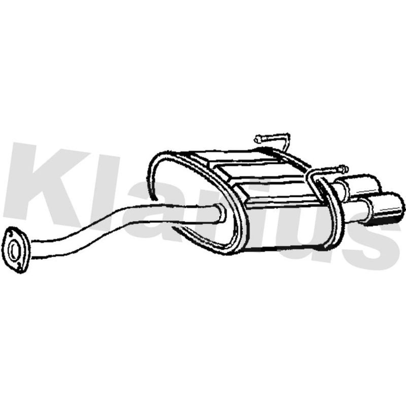 Klarius Box With Tail Pipe Rear HA331L