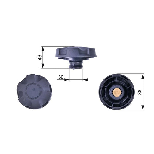 Gates Coolant Expansion Tank Cap Left RC241