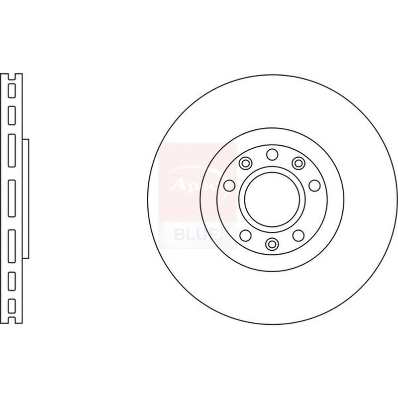 Apec 2 x Vented Front Brake Discs SDK6661