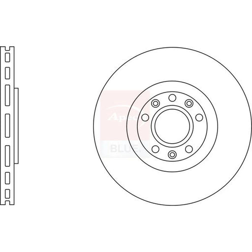 Apec 2 x Vented Front Brake Discs SDK6661