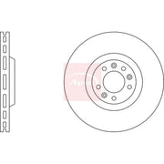Apec 2 x Vented Front Brake Discs DSK2184