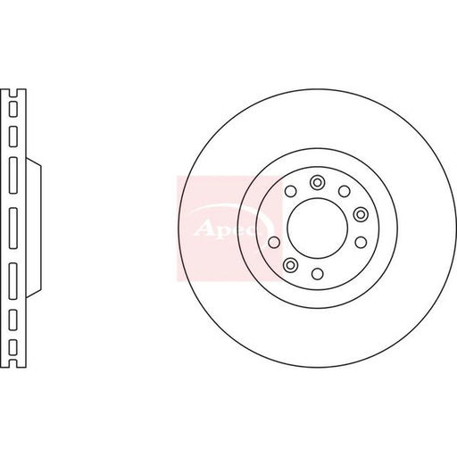 Apec 2 x Vented Front Brake Discs DSK2184