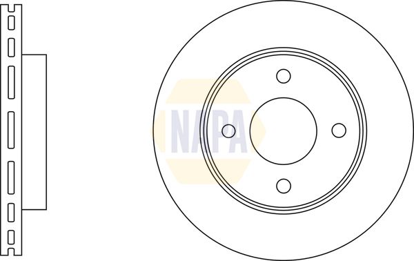 NAPA 2 x Brake Discs fits NISSAN