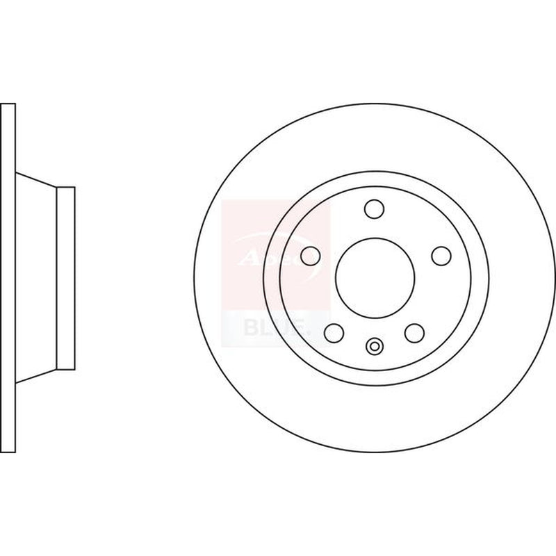 Apec 2 x Solid Rear Brake Discs SDK6640