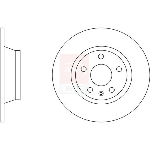 Apec 2 x Solid Rear Brake Discs SDK6640