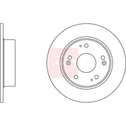 Apec 2 x Solid Rear Brake Discs DSK2433