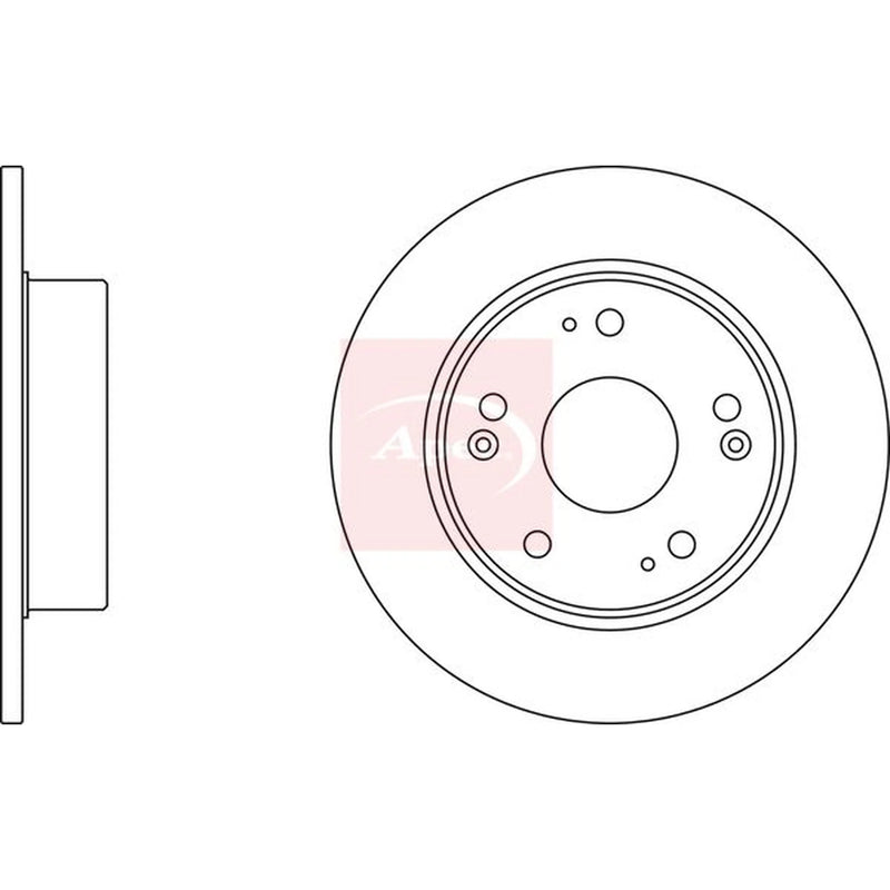 Apec 2 x Solid Rear Brake Discs DSK2433