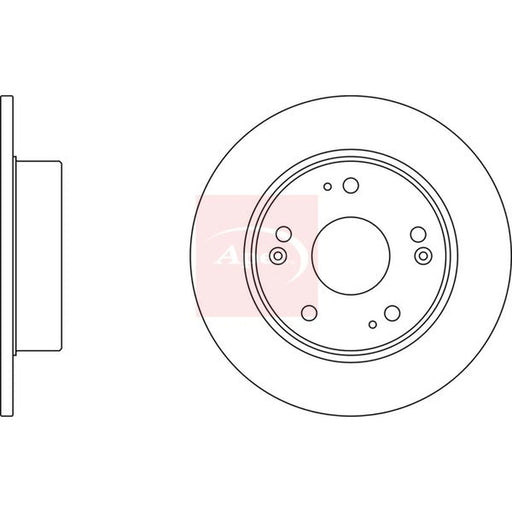 Apec 2 x Solid Rear Brake Discs DSK2433