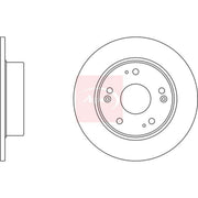 Apec 2 x Solid Rear Brake Discs DSK2433