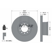 Textar 2 x Solid Front Brake Discs 93308600
