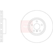 Apec 2 x Vented Front Brake Discs DSK3325