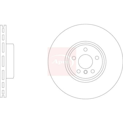 Apec 2 x Vented Front Brake Discs DSK3325