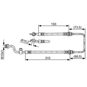 Bosch Brake Hydraulic Hose Line Front Right 1 987 481 894