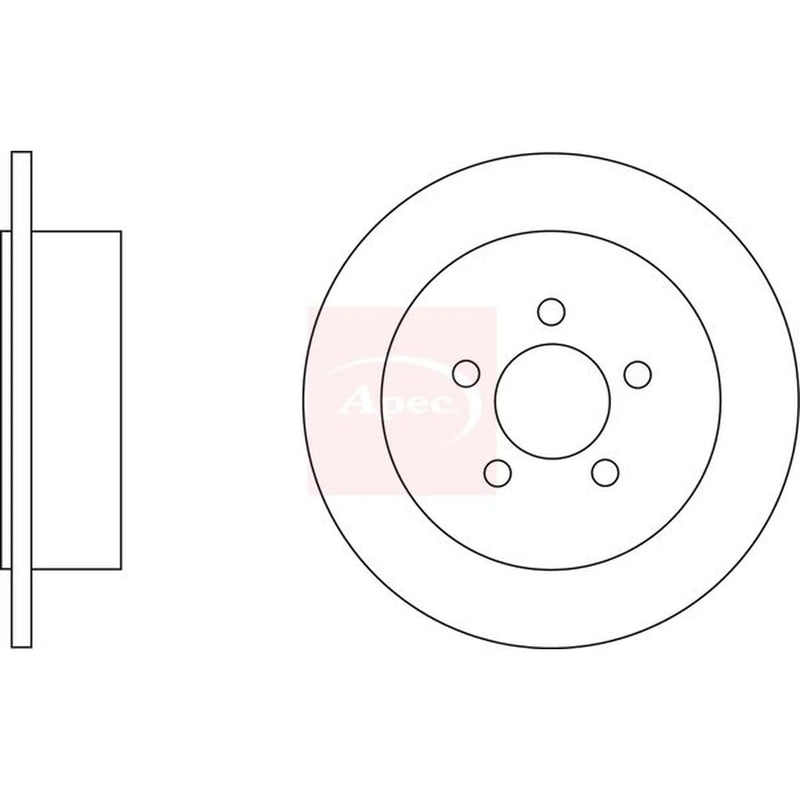 Apec 2 x Solid Rear Brake Discs DSK2641