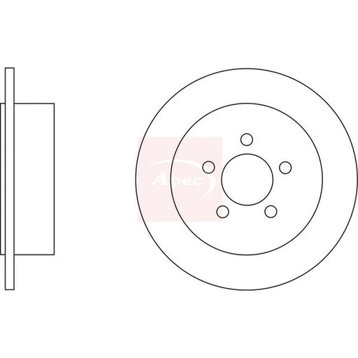Apec 2 x Solid Rear Brake Discs DSK2641