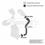 Borg & Beck Intercooler Turbo Charge Air Hose Front BTH1014