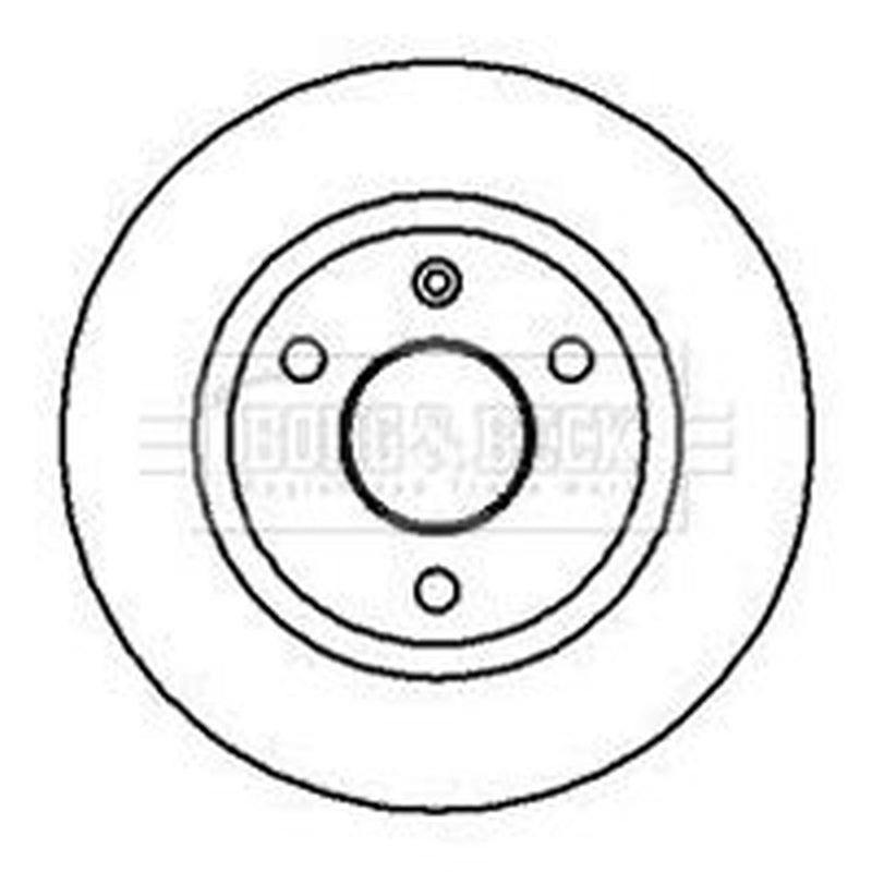 Borg & Beck 2 x Solid Front Brake Discs BBD4004