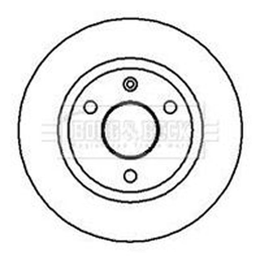 Borg & Beck 2 x Solid Front Brake Discs BBD4004