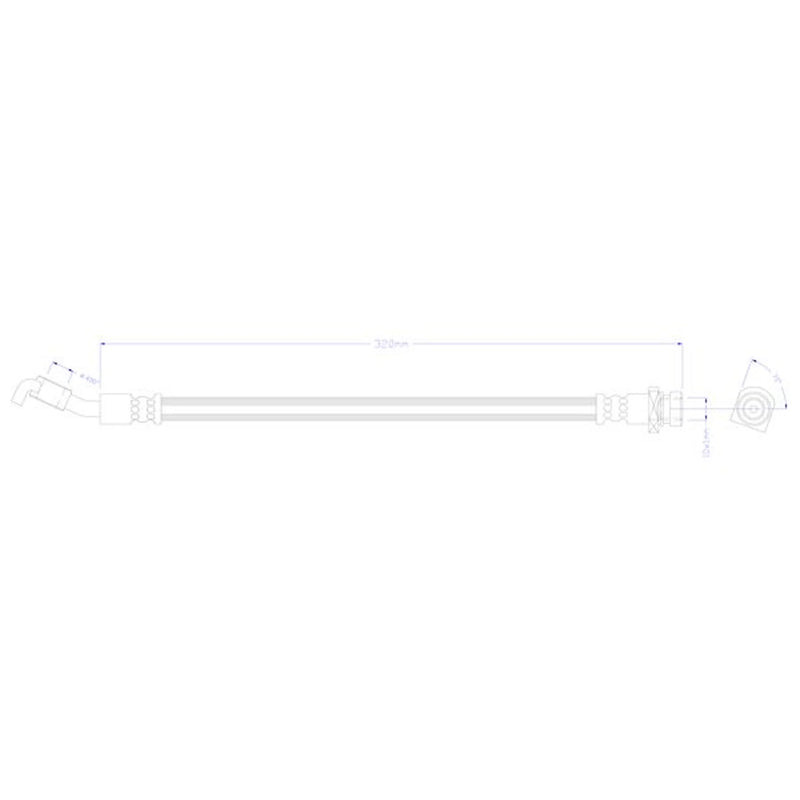 Juratek Brake Hydraulic Hose Line Rear Left JBH1404L