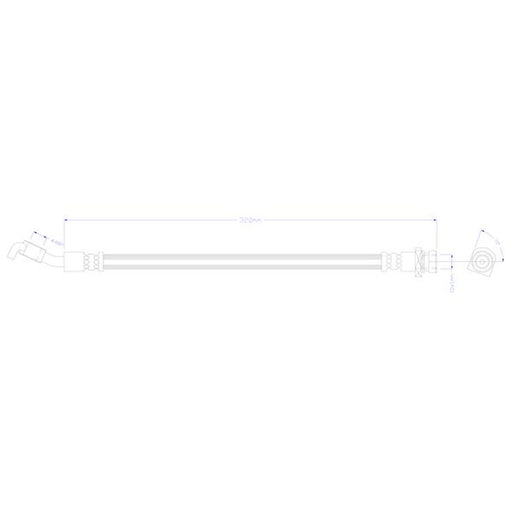 Juratek Brake Hydraulic Hose Line Rear Left JBH1404L