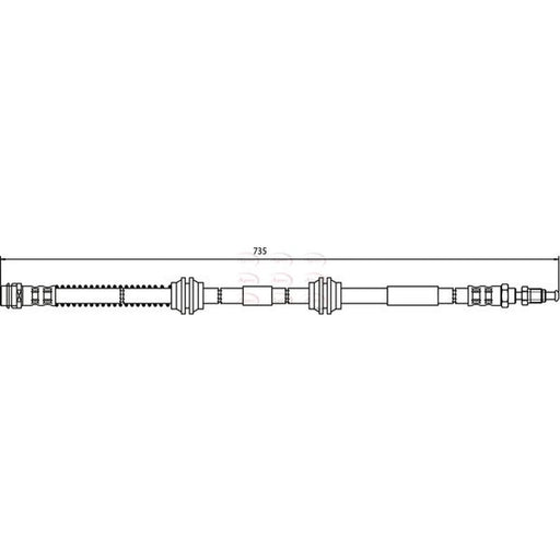 Apec Brake Hydraulic Hose Line Front HOS3742